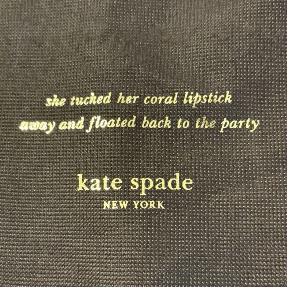 NEW AUTHENTIC KATE SPADE NEW YORK DUST BAG COVER BROWN PINK DRAWSTRING 13” X 11”